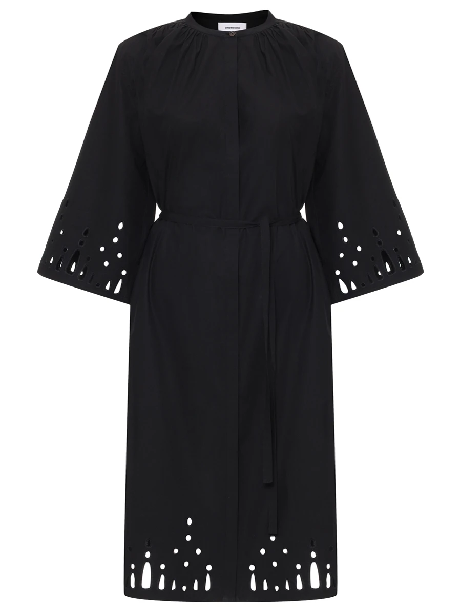 

Платье хлопковое, Черный, 25EYR01610COXW C99