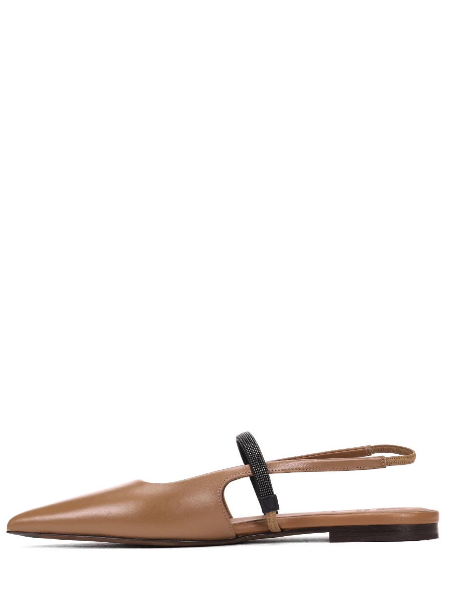 Балетки кожаные BRUNELLO CUCINELLI MZSKC2500 C7495 Коричневый  Фото 3