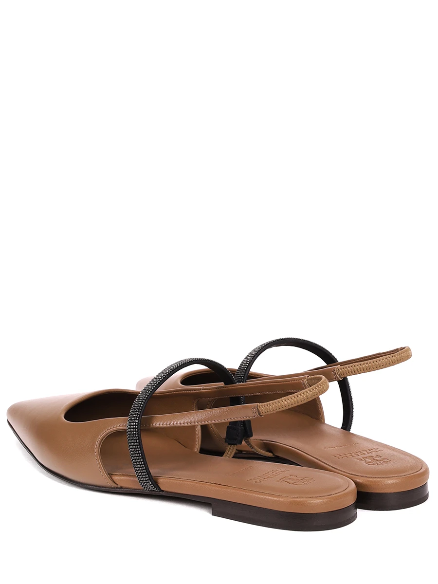 Балетки кожаные BRUNELLO CUCINELLI MZSKC2500 C7495 Коричневый  Фото 4