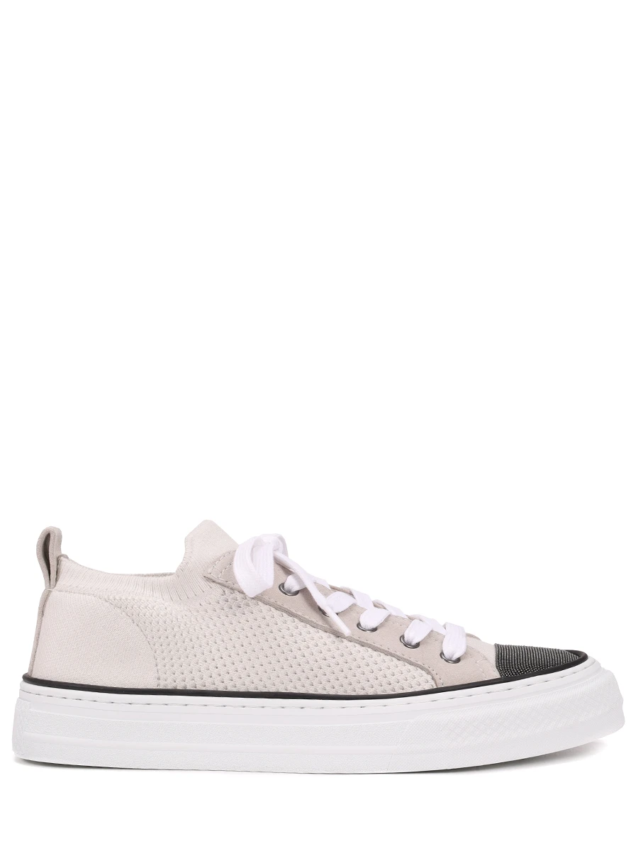 Кеды текстильные BRUNELLO CUCINELLI MZ35G2650 C9588 Белый 