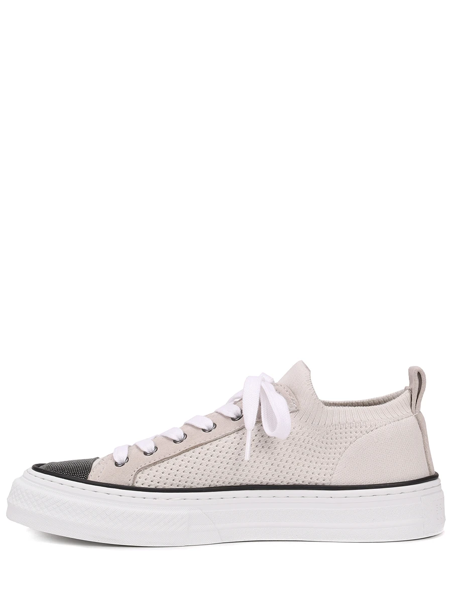 Кеды текстильные BRUNELLO CUCINELLI MZ35G2650 C9588 Белый  Фото 3
