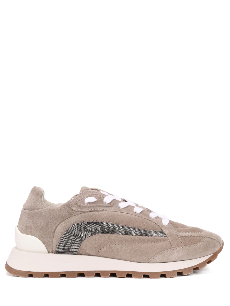 Кроссовки замшевые BRUNELLO CUCINELLI MZSFG2943 CU995 Бежевый 