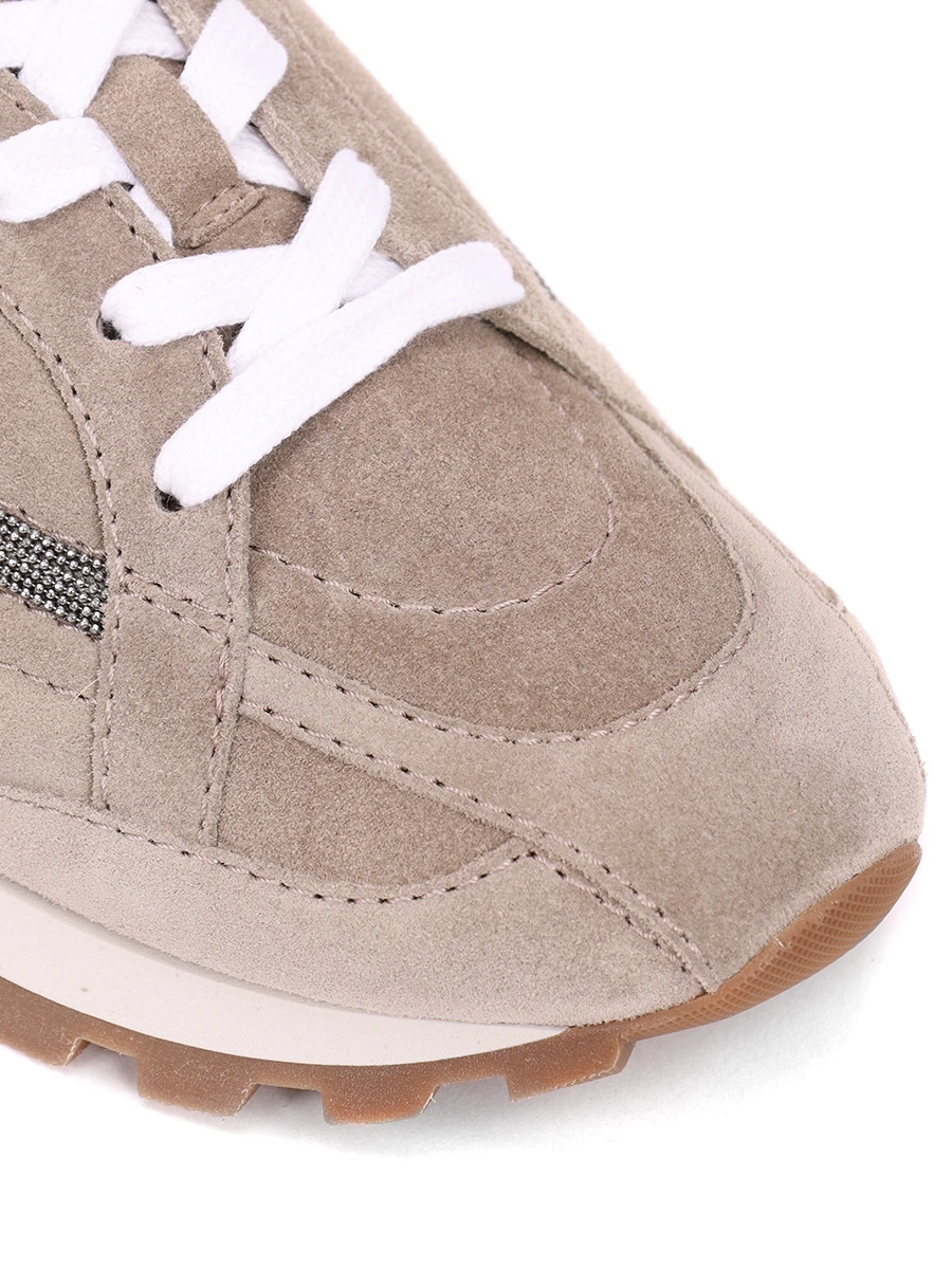 Кроссовки замшевые BRUNELLO CUCINELLI MZSFG2943 CU995 Бежевый  Фото 5