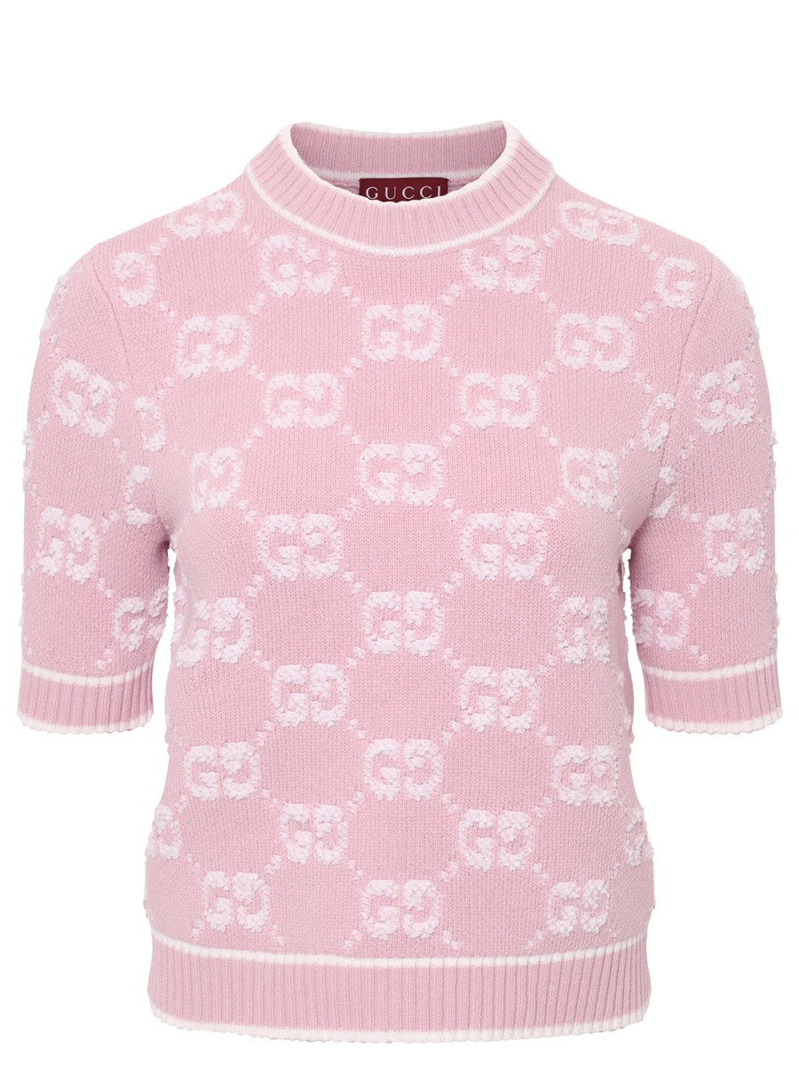 Джемпер шерстяной GUCCI 770059XKCNA6011 Розовый 