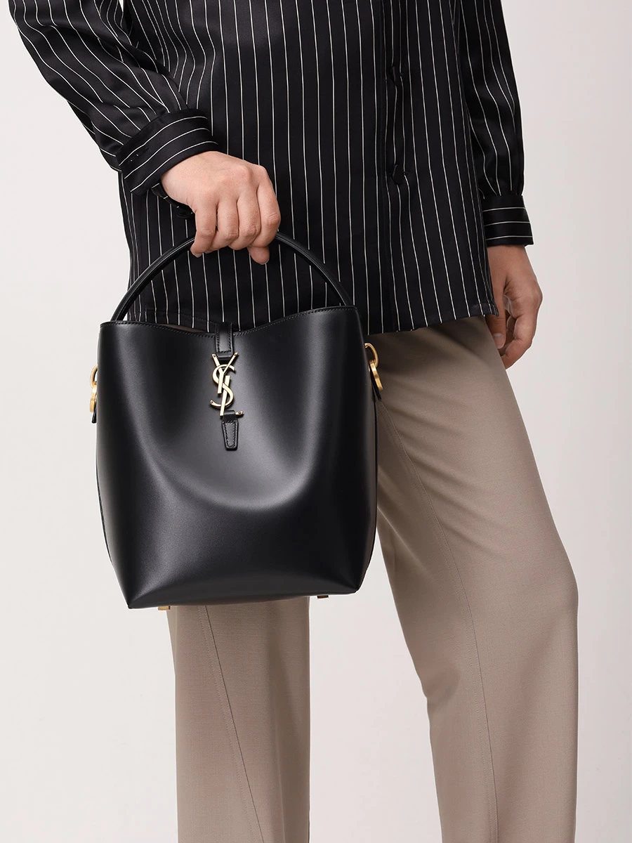 Сумка кожаная Le 37 SAINT LAURENT 742828-2R20W-1000 Черный  Фото 2