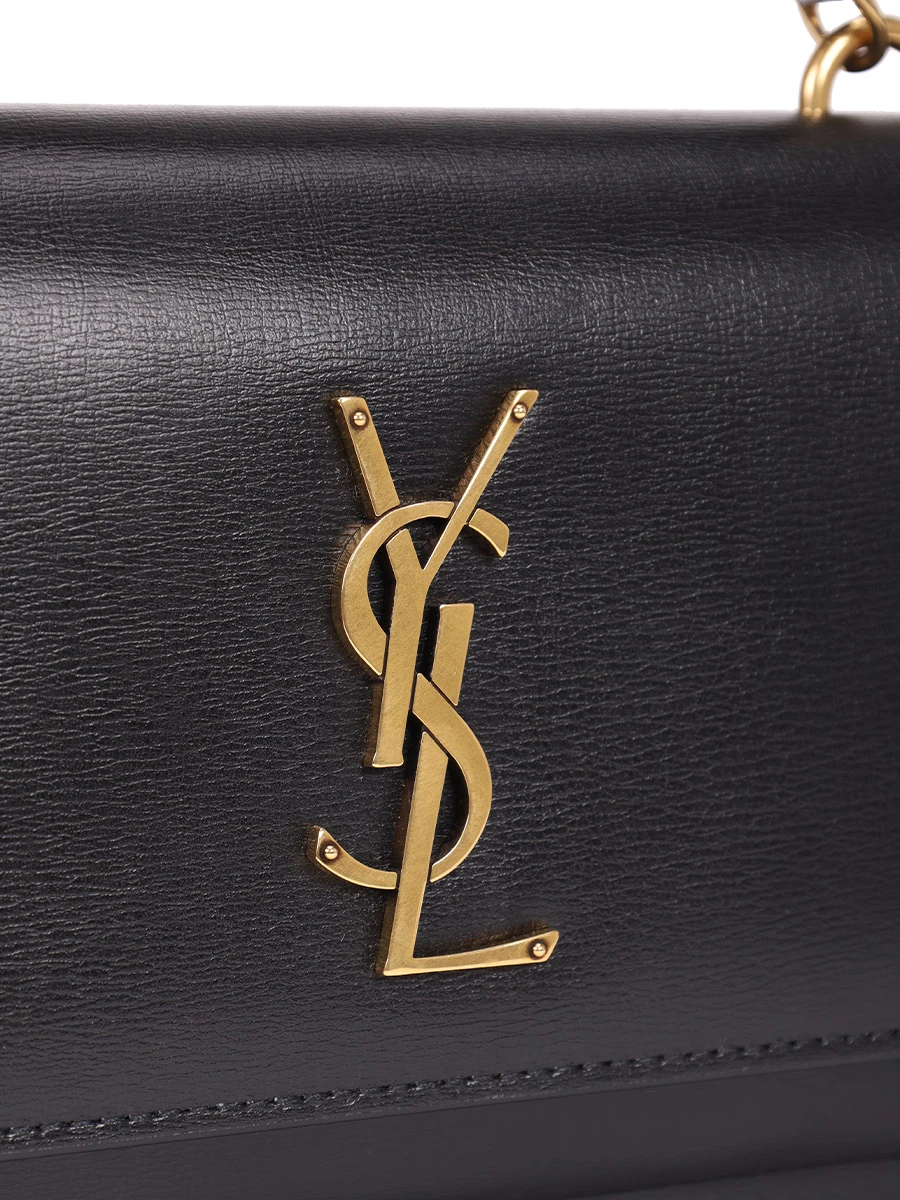 Сумка кожаная Sunset SAINT LAURENT 533026-D422W-1000 Черный  Фото 5