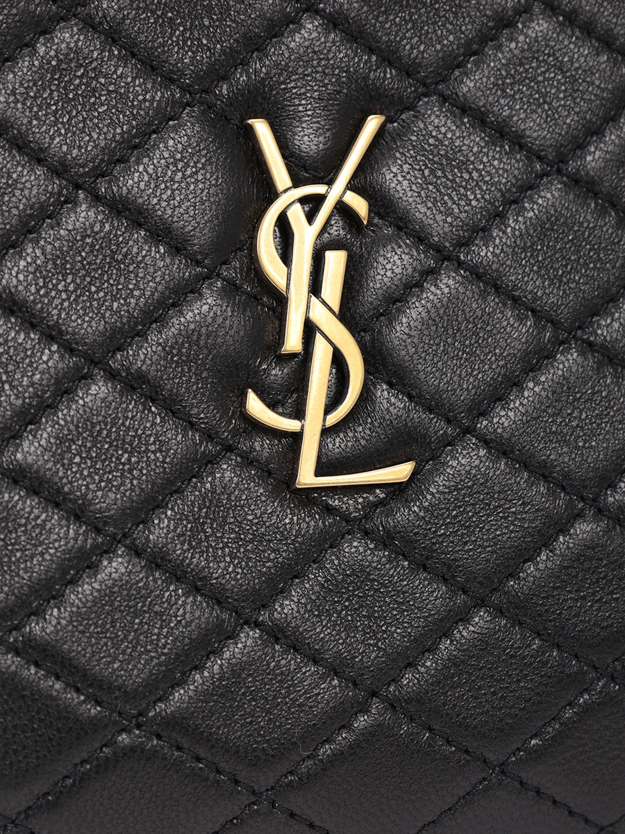 Сумка кожаная Gaby SAINT LAURENT 733667-1EL07-1000 Черный  Фото 5