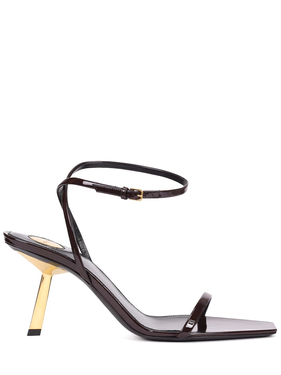 Босоножки кожаные Lee SAINT LAURENT 806657-1TV00-2226 Золотой 