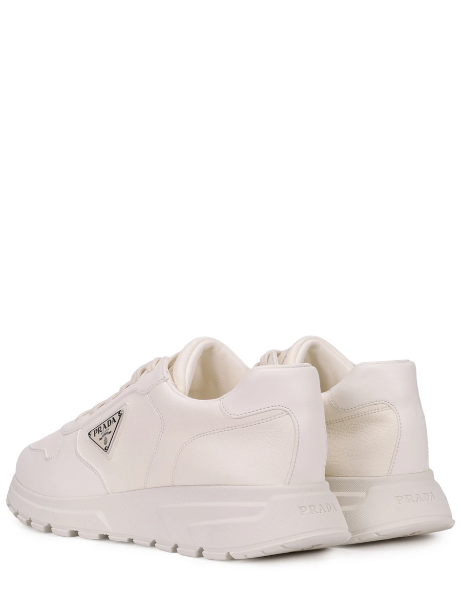 Кроссовки кожаные PRADA 2EE369FG0003LQK F0304 Кремовый  Фото 4