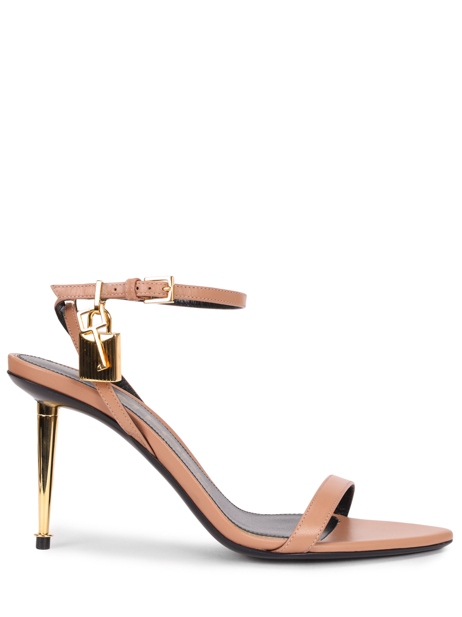 Босоножки кожаные Padlock TOM FORD W2748-LKD002G 1J003 Бежевый 