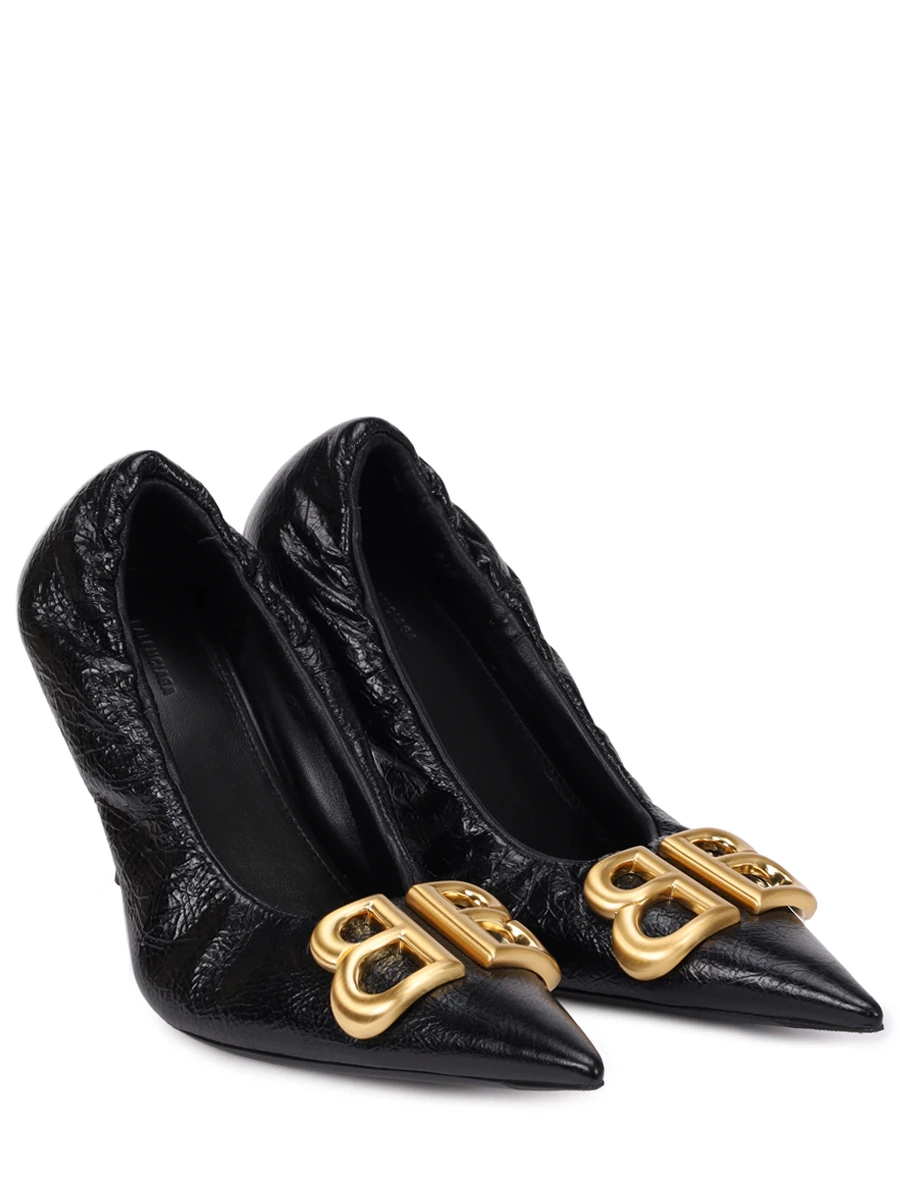 Туфли кожаные Monaco BALENCIAGA 818862WBD4T 1080 Черный  Фото 2