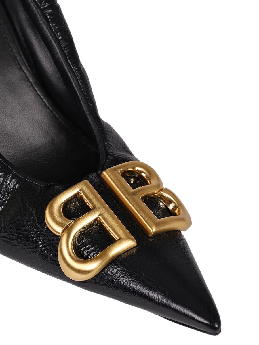 Туфли кожаные Monaco BALENCIAGA 818862WBD4T 1080 Черный  Фото 5
