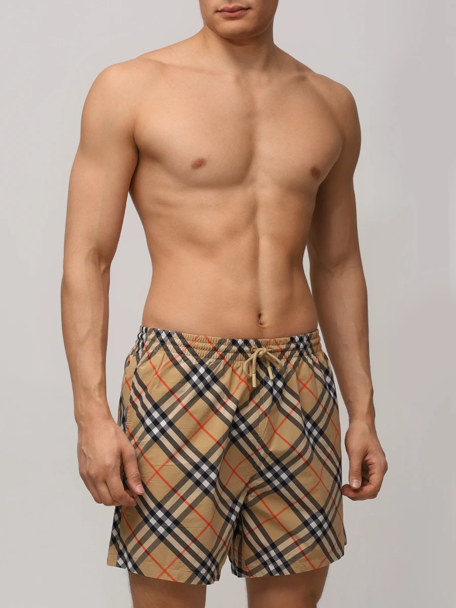 Шорты плавательные BURBERRY 8087335 B9368 Бежевый  Фото 2