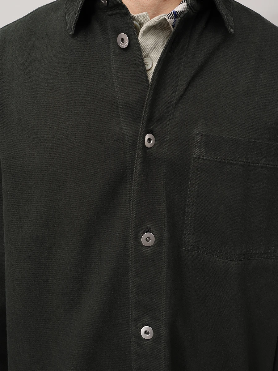 Рубашка хлопковая BURBERRY 8101259 B8634 Хаки  Фото 5