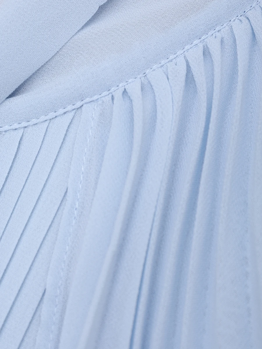 Платье плиссированное SELF-PORTRAIT RS25-317M-BL Голубой  Фото 6