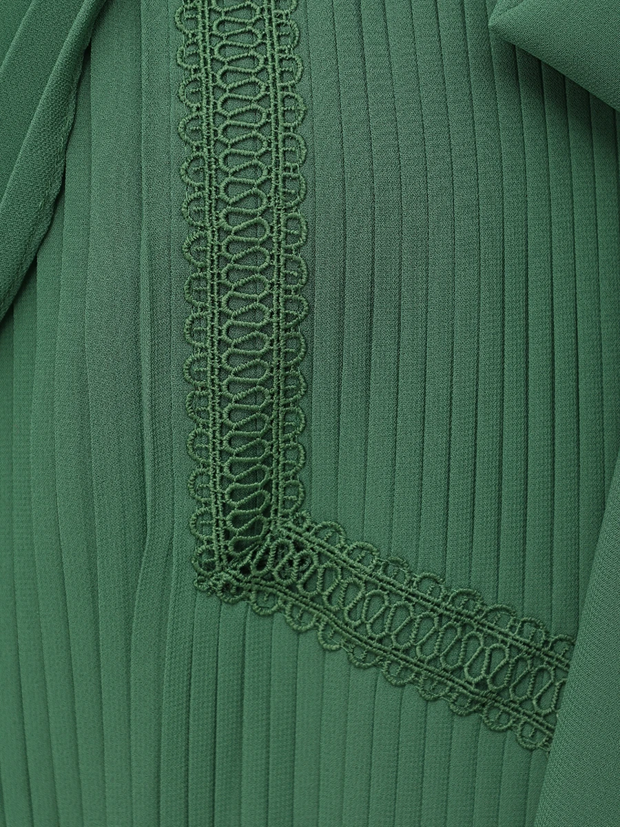 Платье плиссированное SELF-PORTRAIT RS25-317M-G Зеленый  Фото 6