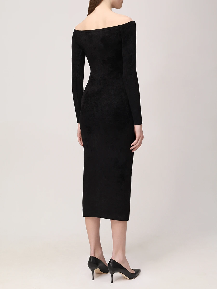 Платье из вискозы SELF-PORTRAIT RS25-085M-B Черный  Фото 3