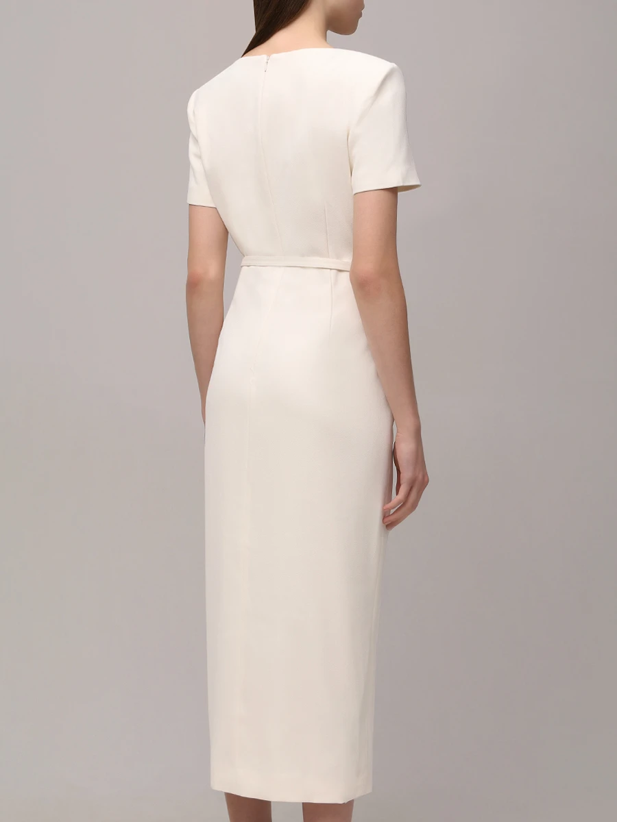 Платье однотонный SELF-PORTRAIT RS25-013M- C Белый  Фото 3