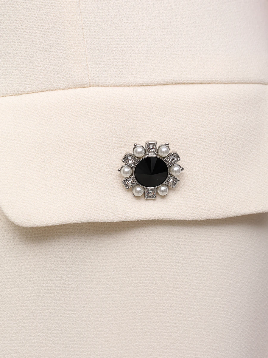 Платье однотонный SELF-PORTRAIT RS25-013M- C Белый  Фото 6