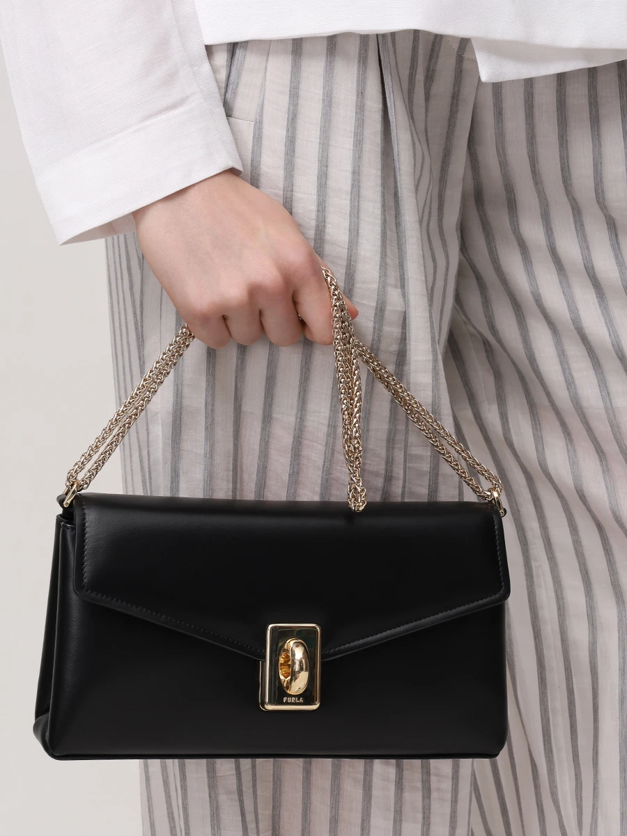 Сумка кожаная Meridiana FURLA WB01517-BX3227-O6000 Черный  Фото 2