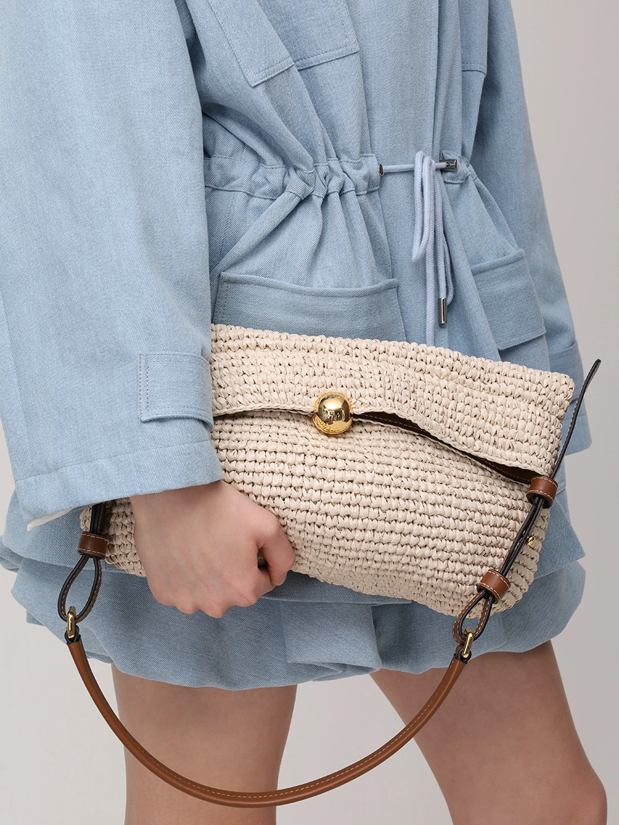 Сумка из рафии Sfera FURLA WB01716-BX3945-1107S Кремовый  Фото 2