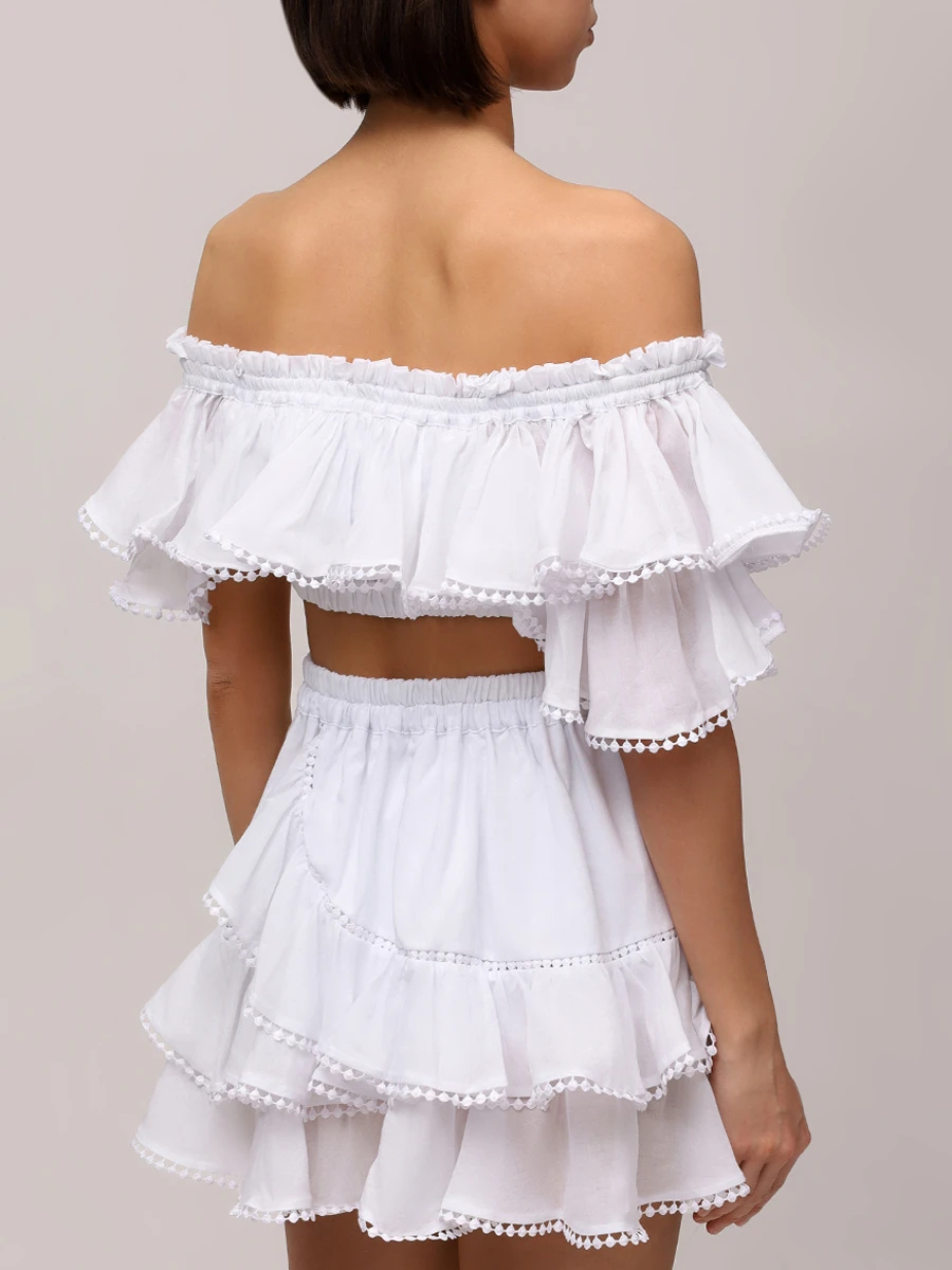 Топ хлопковый CHARO RUIZ 201110 Белый  Фото 3