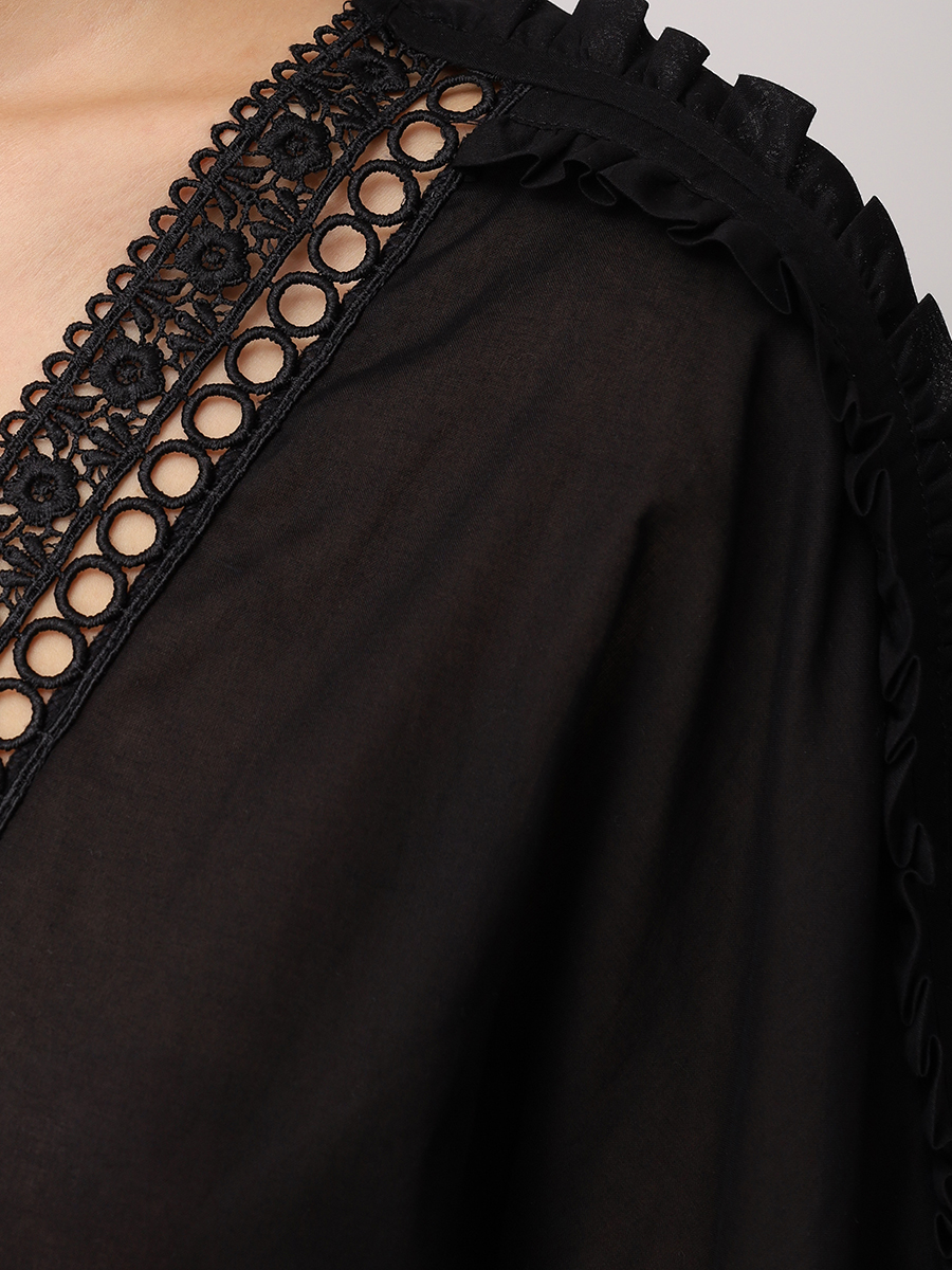 

Туника хлопковая, Черный, 221209