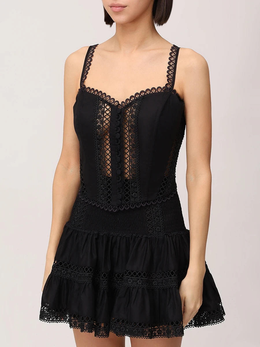 Топ хлопковый CHARO RUIZ 251103 Черный  Фото 4