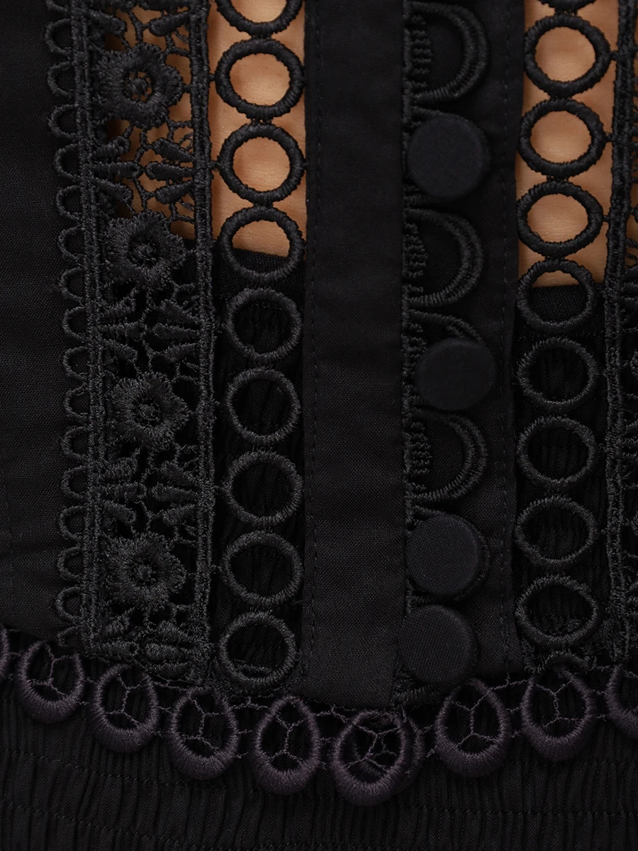 Топ хлопковый CHARO RUIZ 251103 Черный  Фото 6