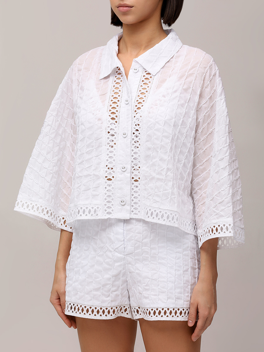 

Блуза хлопковая, Белый, 251200