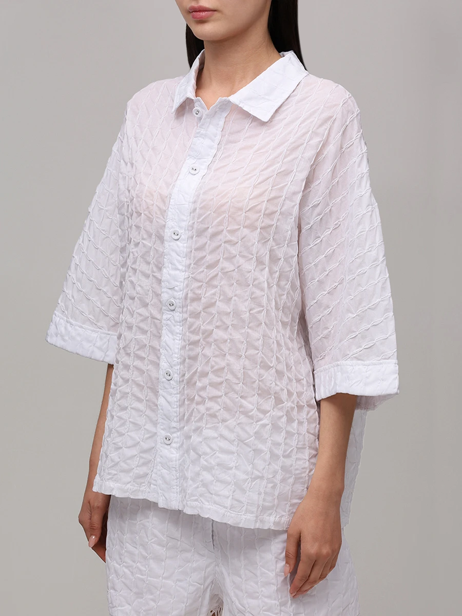 Рубашка хлопковая CHARO RUIZ 251201 Белый  Фото 4