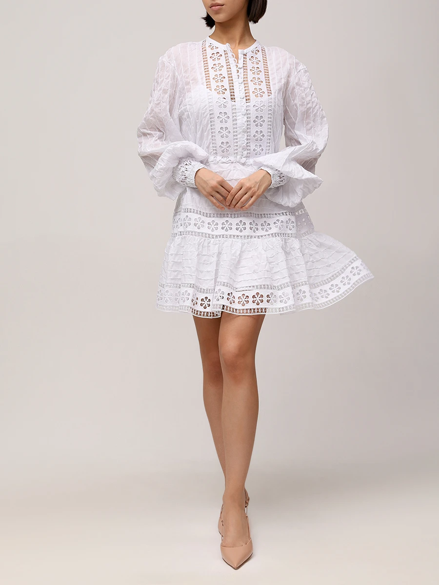 Платье хлопковое CHARO RUIZ 251604 Белый  Фото 2