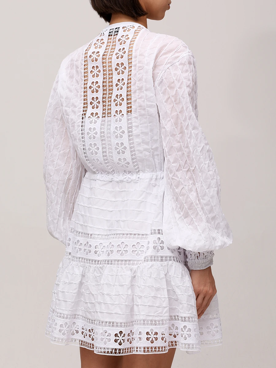 Платье хлопковое CHARO RUIZ 251604 Белый  Фото 3