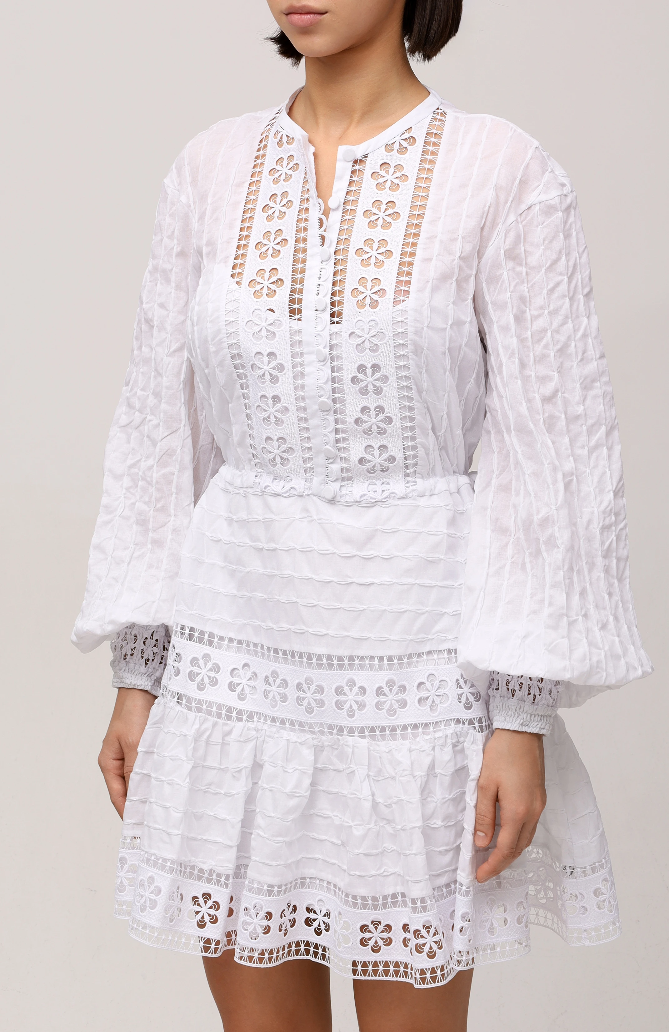 Платье хлопковое CHARO RUIZ 251604 Белый  Фото 4