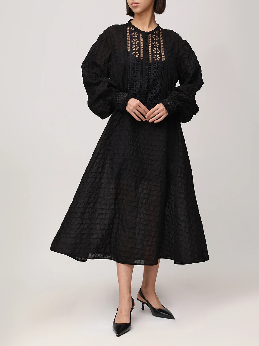 Платье хлопковое CHARO RUIZ 251622 Черный  Фото 2