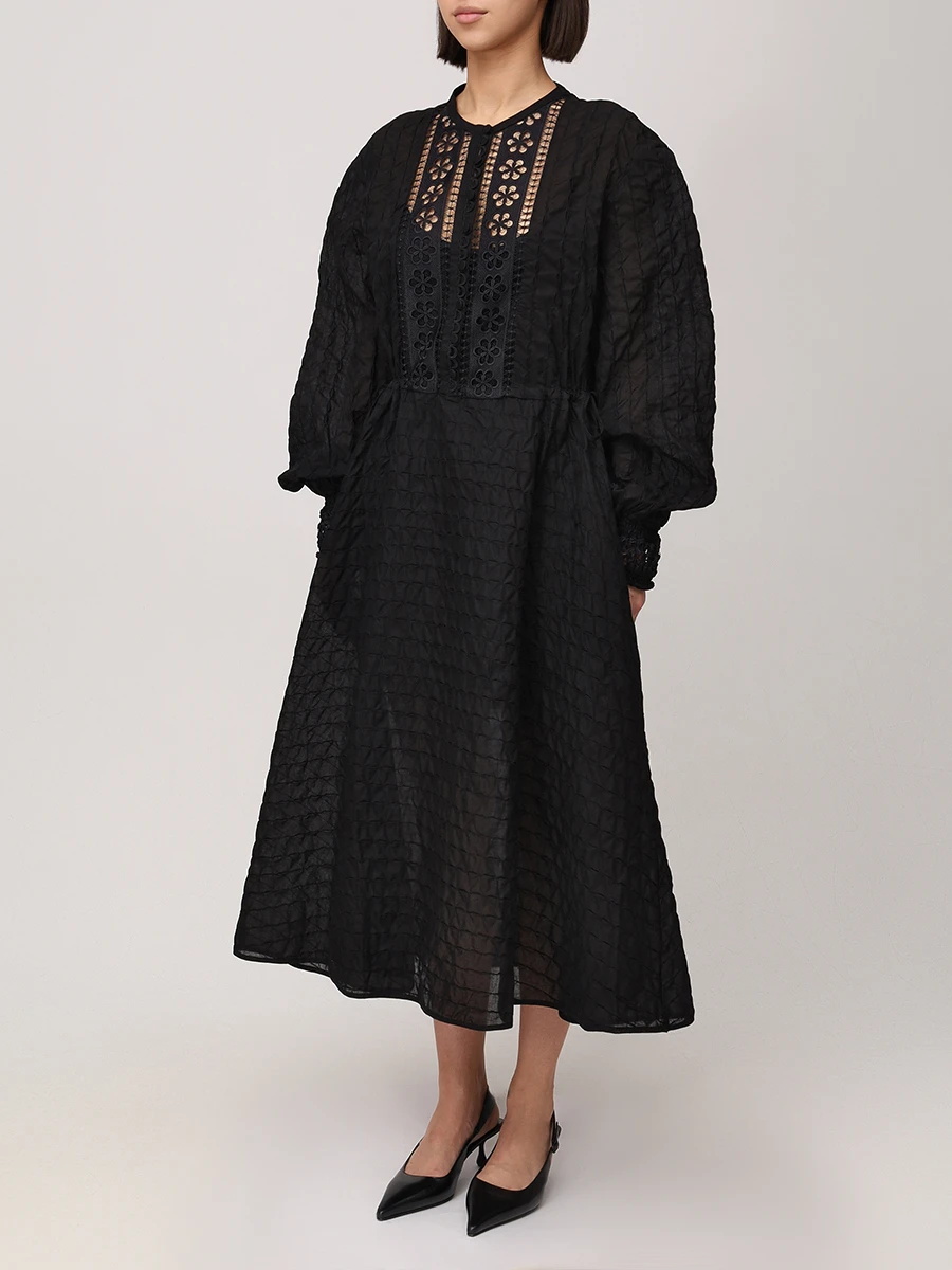 Платье хлопковое CHARO RUIZ 251622 Черный  Фото 4