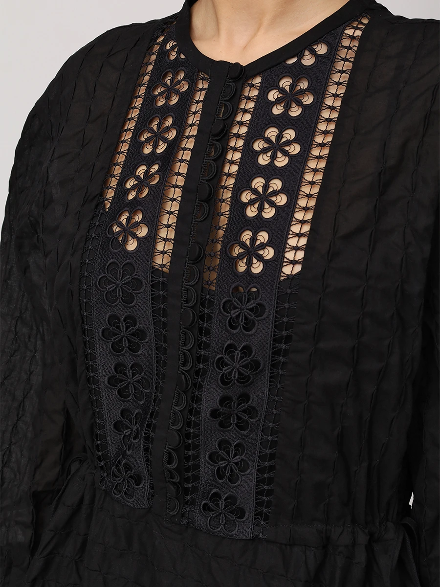 Платье хлопковое CHARO RUIZ 251622 Черный  Фото 5