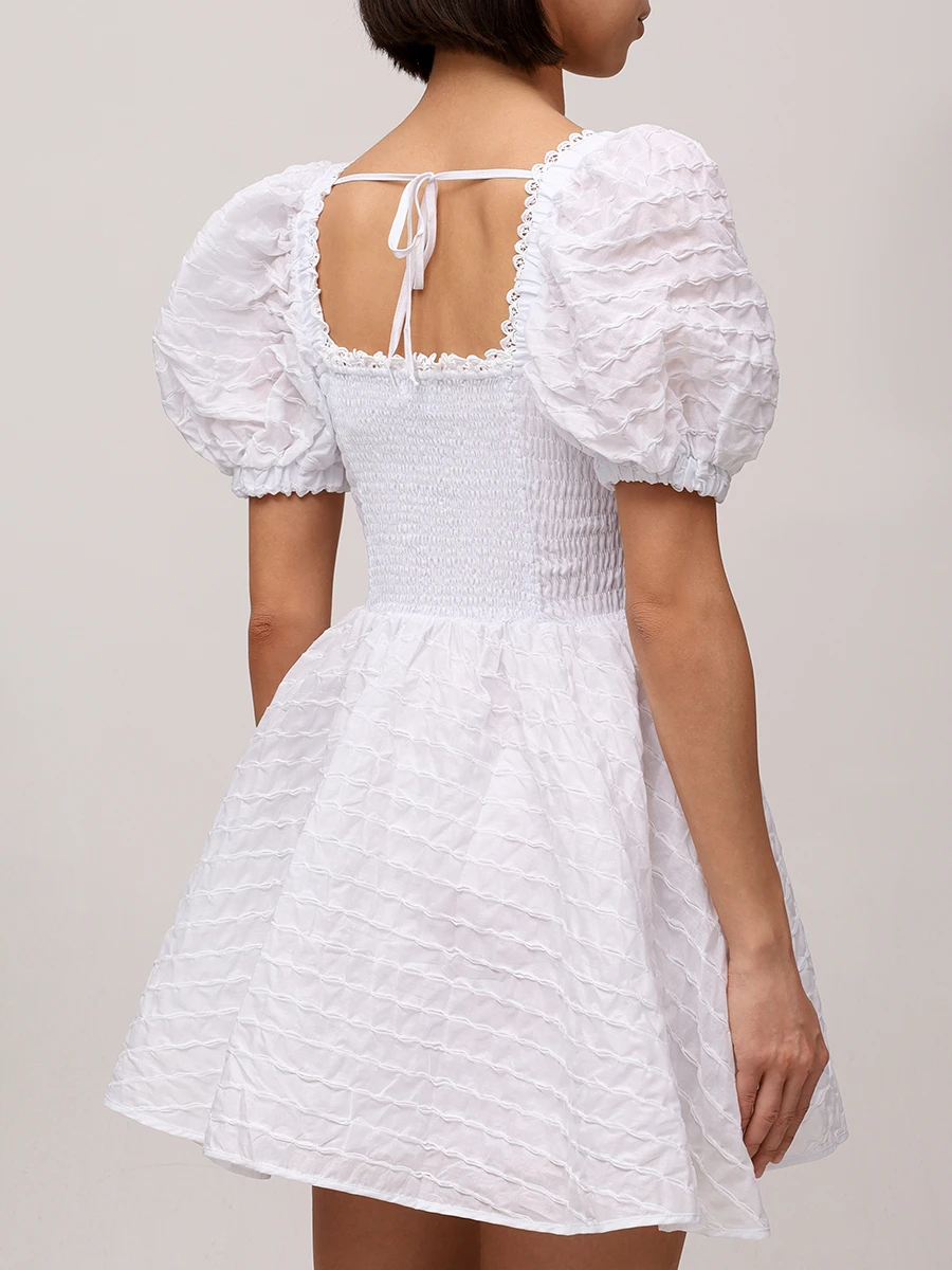 Платье хлопковое CHARO RUIZ 252603 Белый  Фото 3