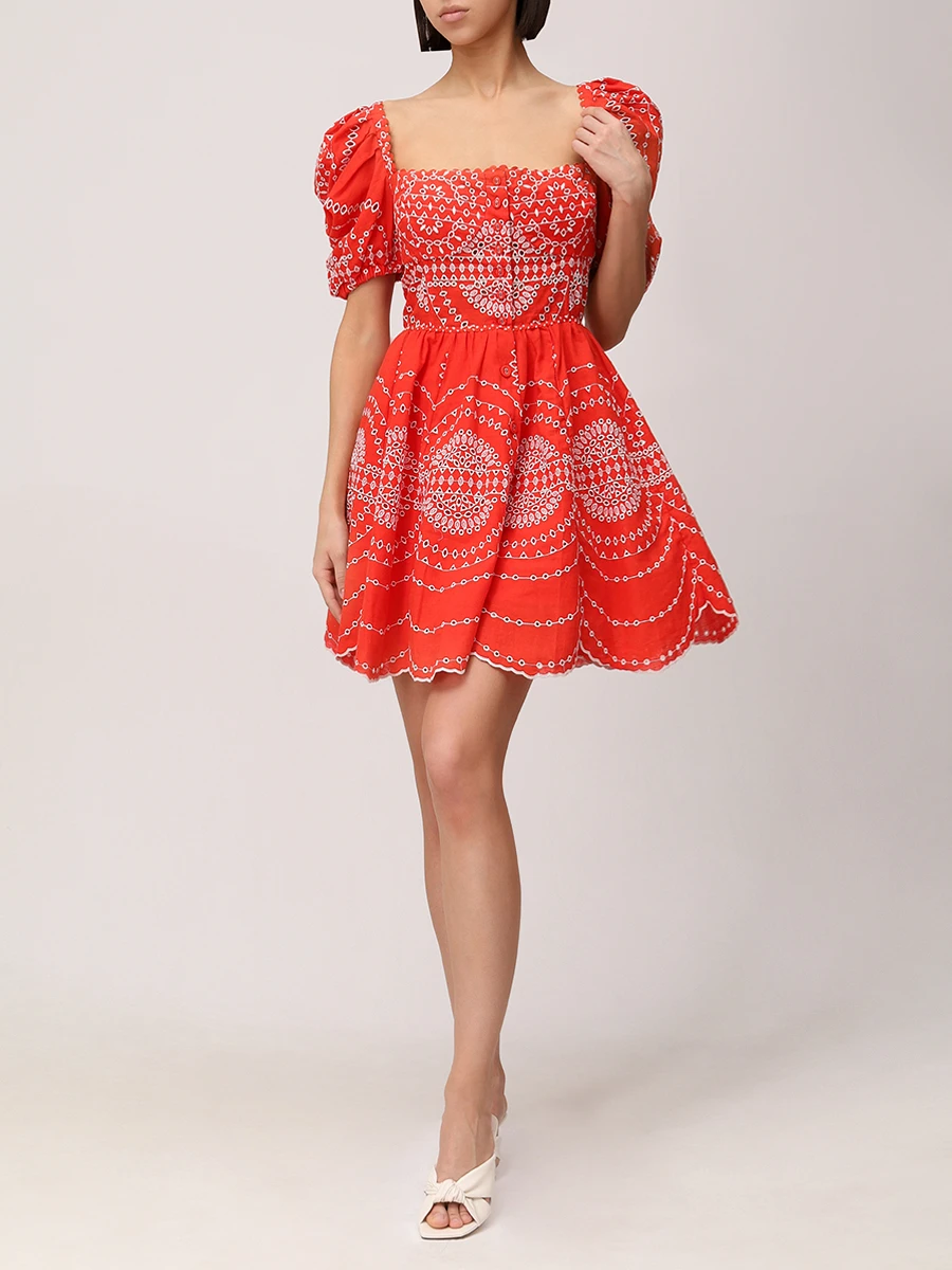 Платье хлопковое CHARO RUIZ 254604 Принт  Фото 2