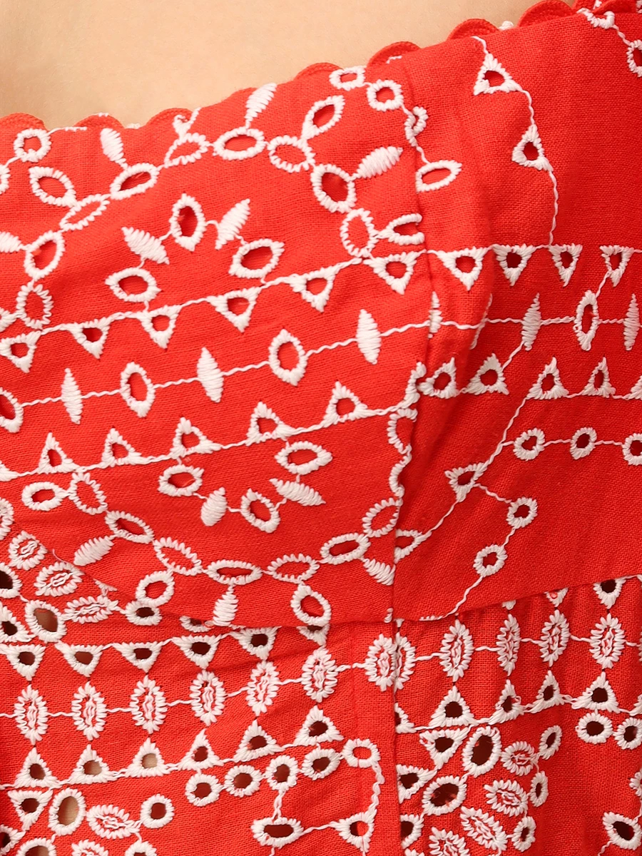 Платье хлопковое CHARO RUIZ 254604 Принт  Фото 5