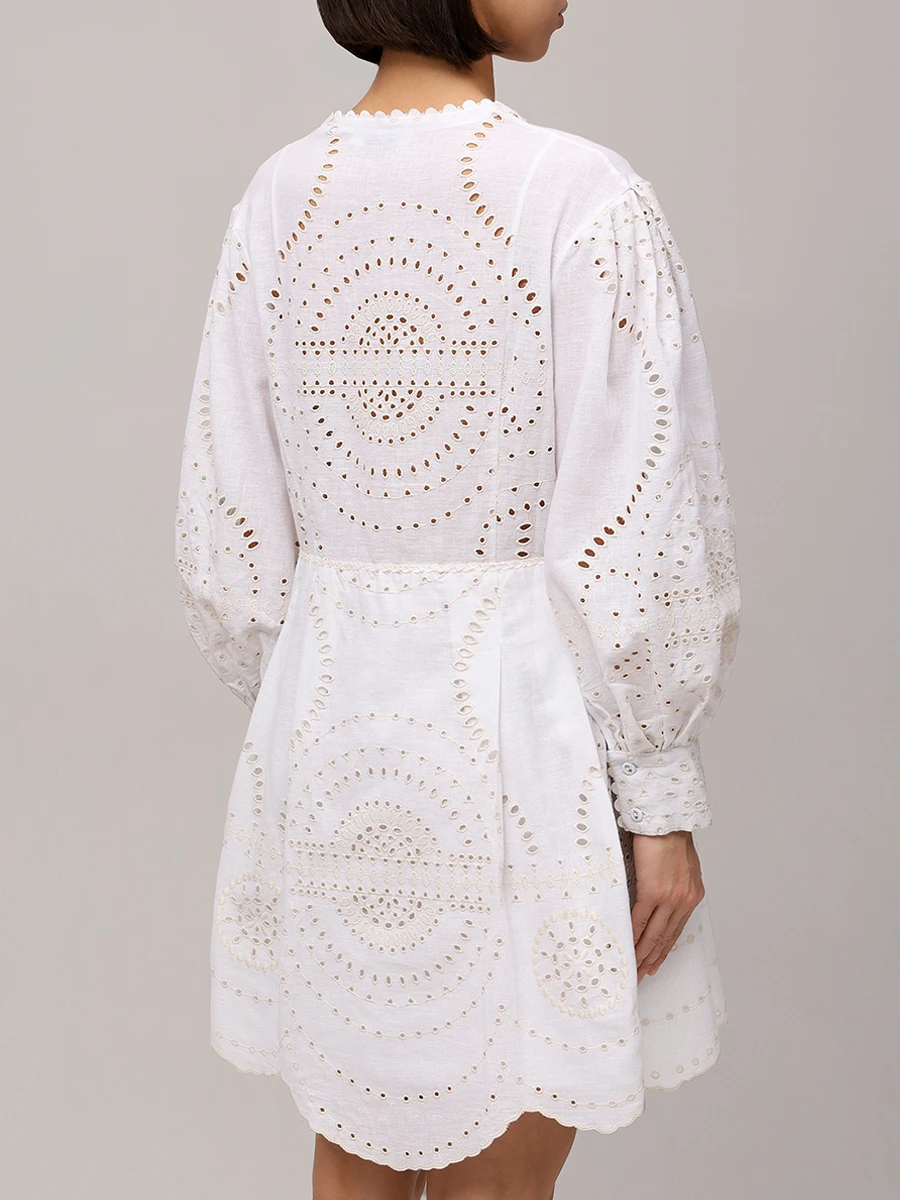 Платье хлопковое CHARO RUIZ 254605 Белый  Фото 3