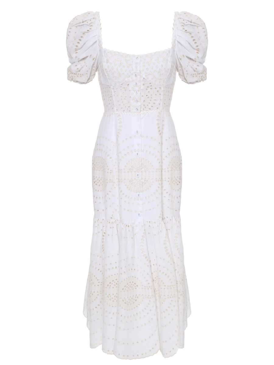 

Платье из хлопка и льна, Принт, 254614