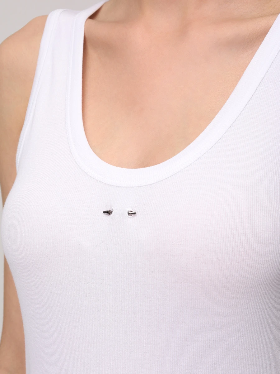 

Топ хлопковый, Белый, F1471JMM 01