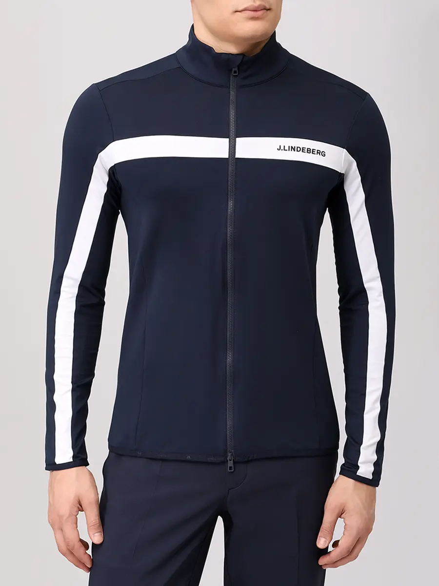 Олимпийка с логотипом J.LINDEBERG GMJS03873/6855 Синий  Фото 4