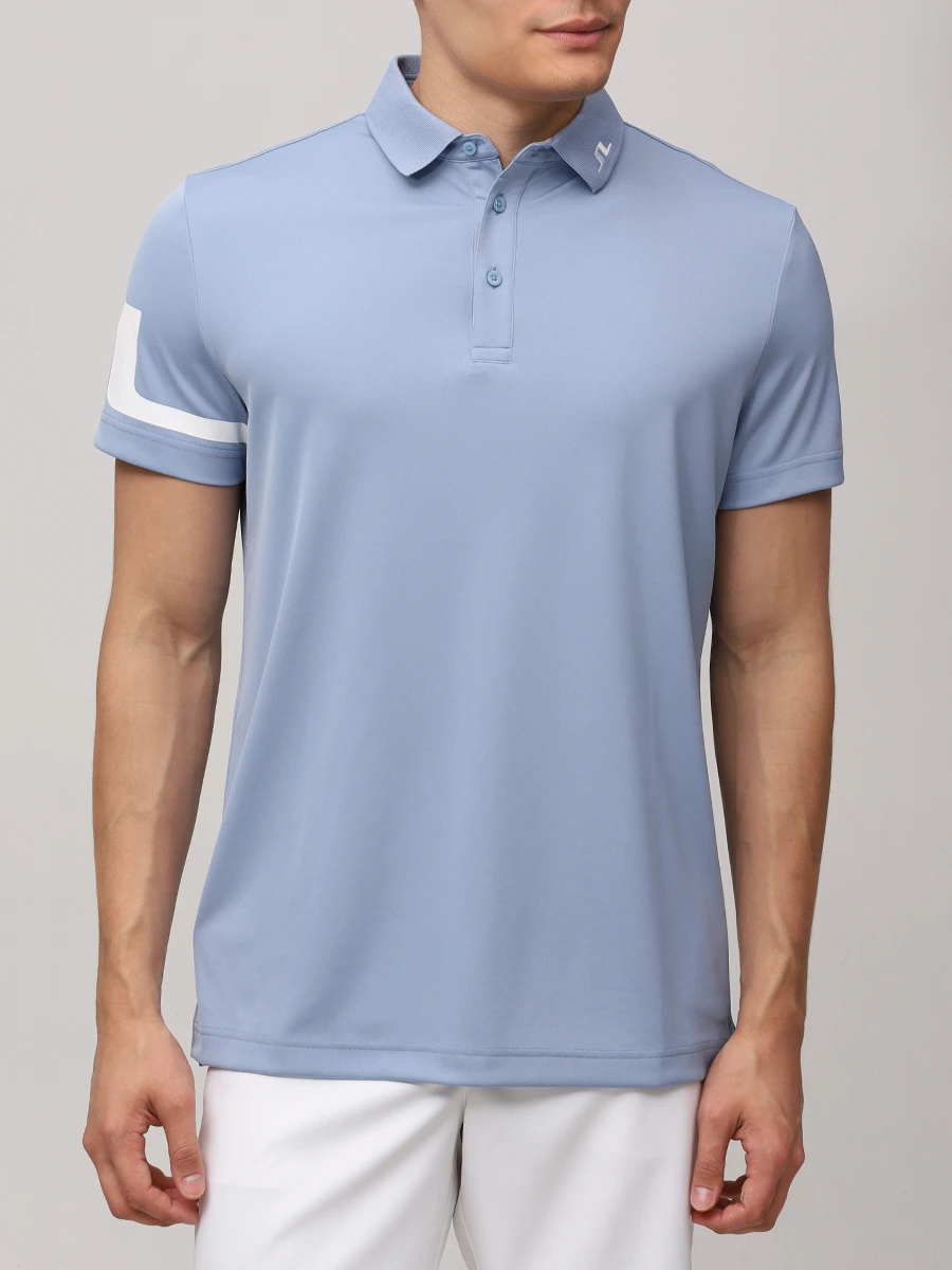 

Поло с логотипом, Голубой, GMJT14264/O539