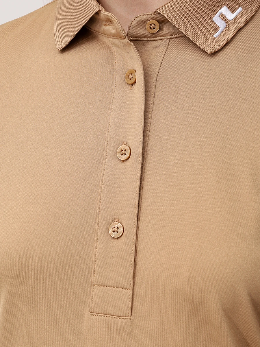 

Поло с логотипом, Бежевый, GWJT11790/E376