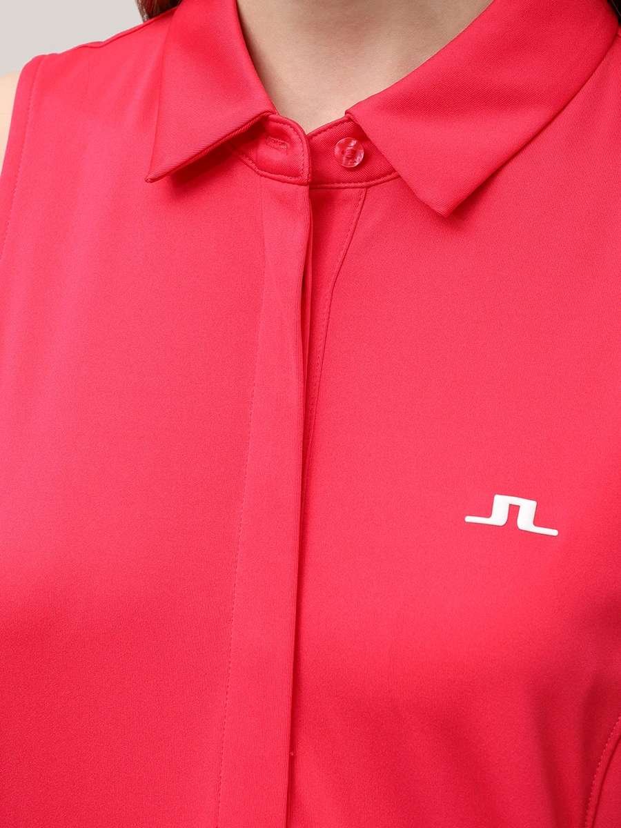 Поло с логотипом J.LINDEBERG GWJT11795/Q113 Розовый  Фото 5