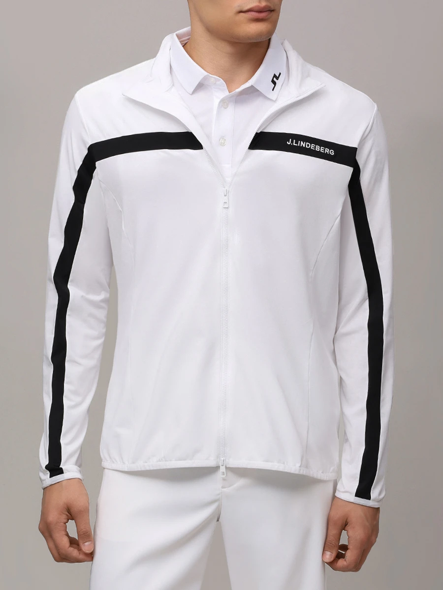 Олимпийка с логотипом J.LINDEBERG GMJS03873/0000 Белый  Фото 4