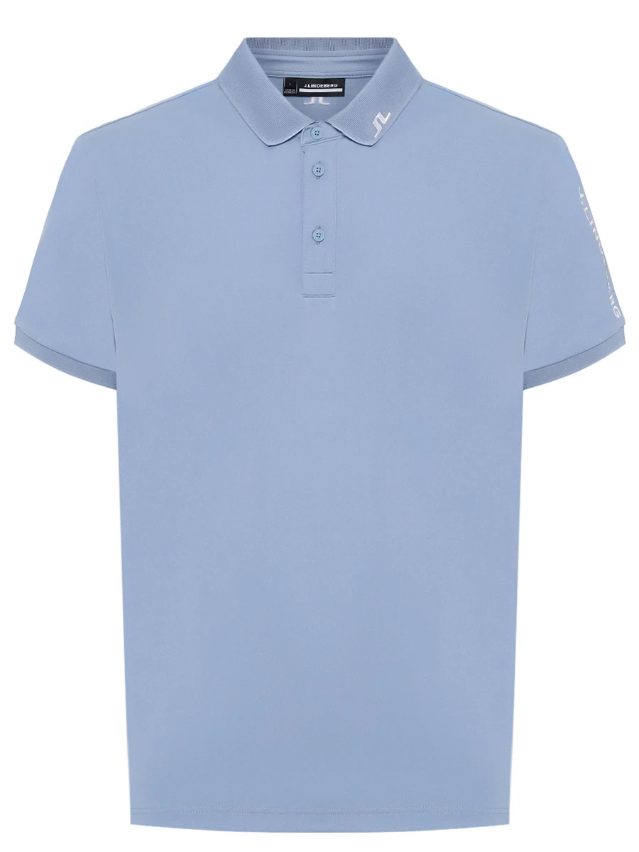Поло с логотипом J.LINDEBERG GMJT11823/O539 Голубой 