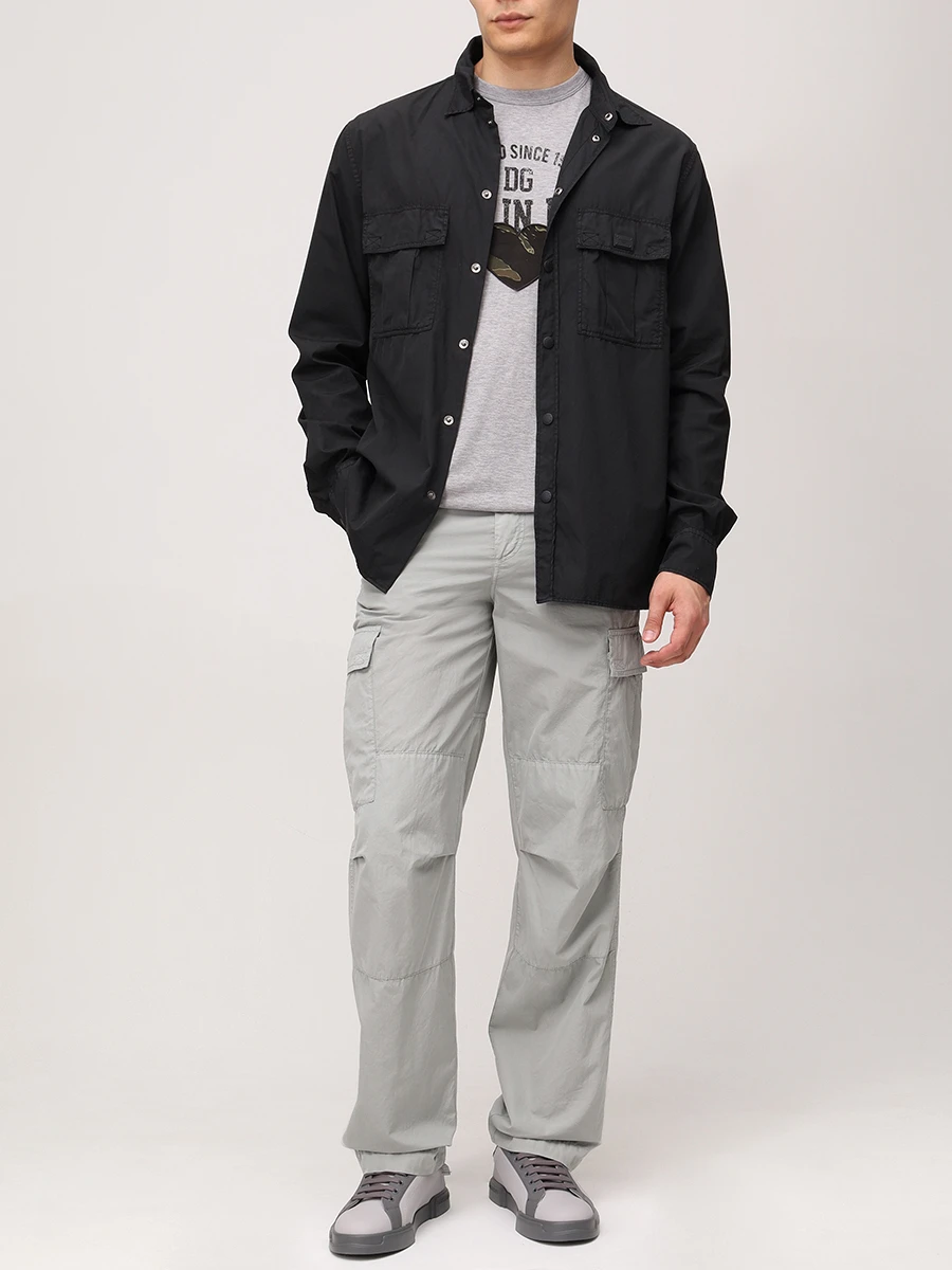 Брюки-карго хлопковые DOLCE & GABBANA GP03LTG8MH8 N0040 Серый  Фото 2